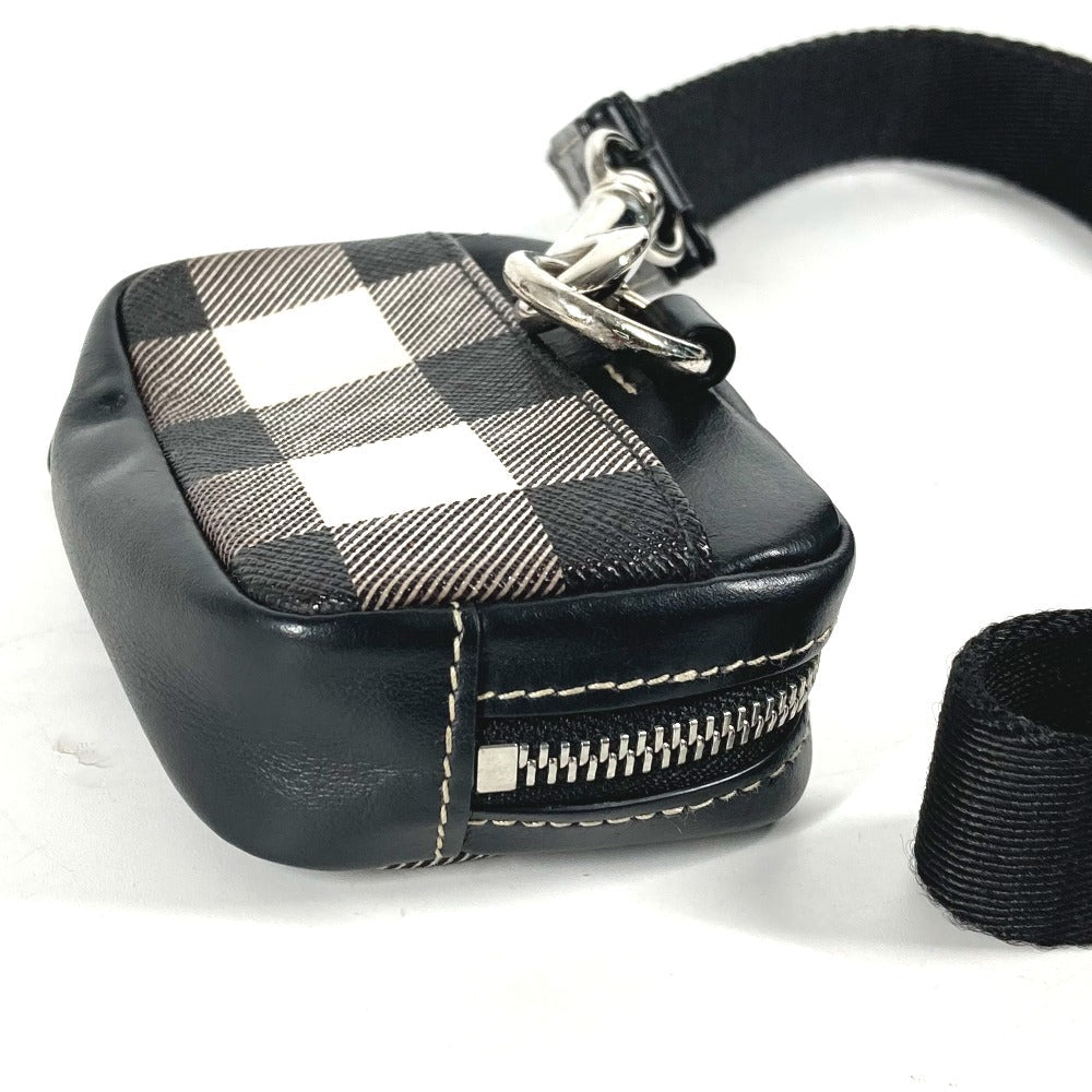 BURBERRY Coin case Leather, PVC black Coin Pocket Wallet check Women(Unisex) Used Authentic