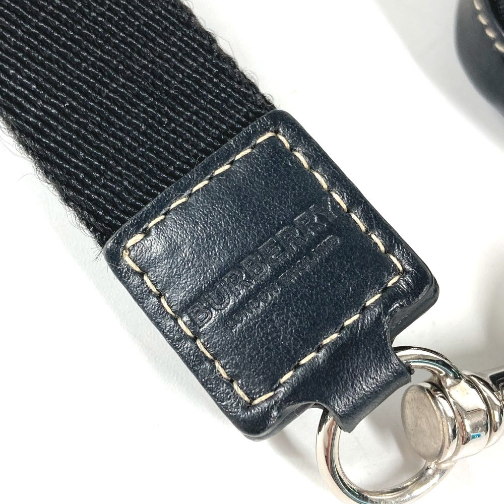 BURBERRY Coin case Leather, PVC black Coin Pocket Wallet check Women(Unisex) Used Authentic