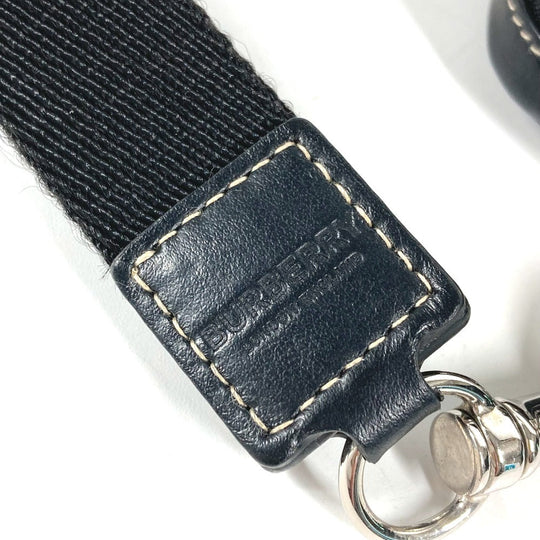 BURBERRY Coin case Leather, PVC black Coin Pocket Wallet check Women(Unisex) Used Authentic