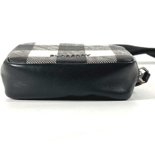 BURBERRY Coin case Leather, PVC black Coin Pocket Wallet check Women(Unisex) Used Authentic