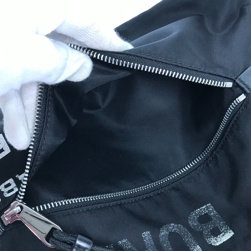 BURBERRY Clutch bag 8014756 Nylon black Horse ferry HORSEFERRY mens Used Authentic