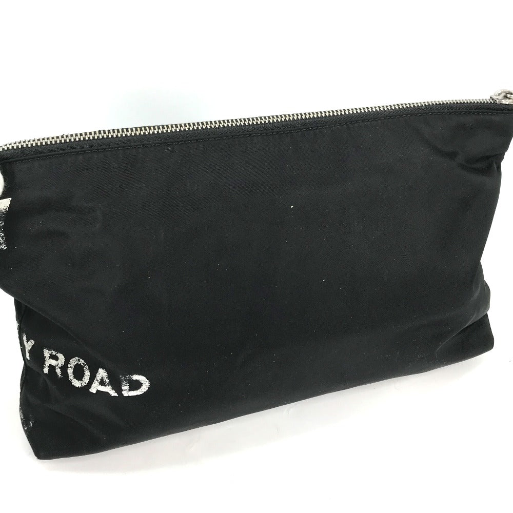 BURBERRY Clutch bag 8014756 Nylon black Horse ferry HORSEFERRY mens Used Authentic