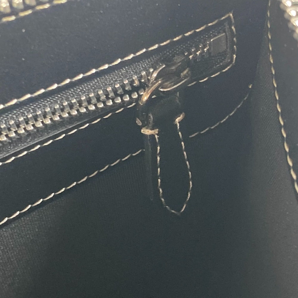 BURBERRY Clutch bag Leather / canvas gray logo mens Used Authentic