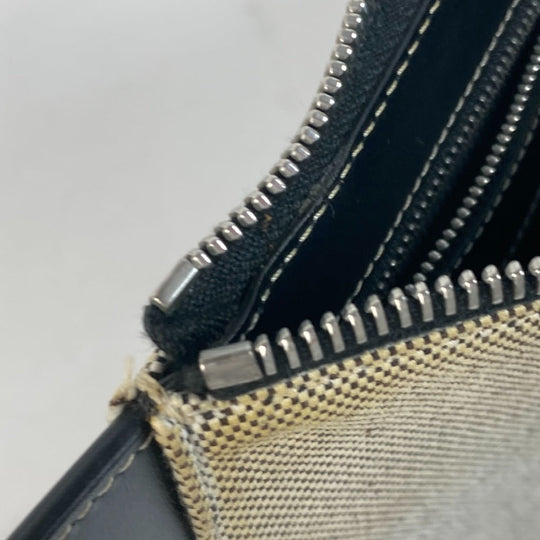 BURBERRY Clutch bag Leather / canvas gray logo mens Used Authentic