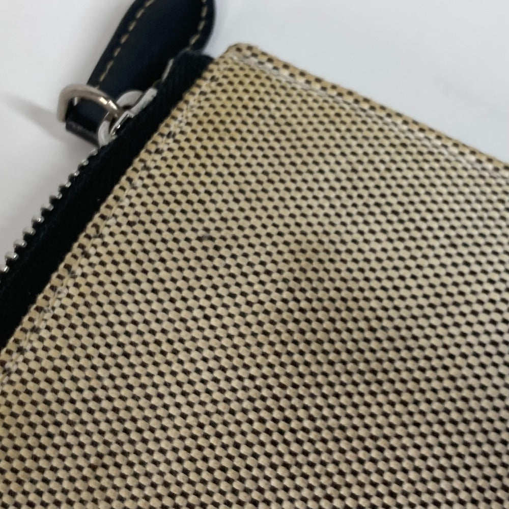 BURBERRY Clutch bag Leather / canvas gray logo mens Used Authentic