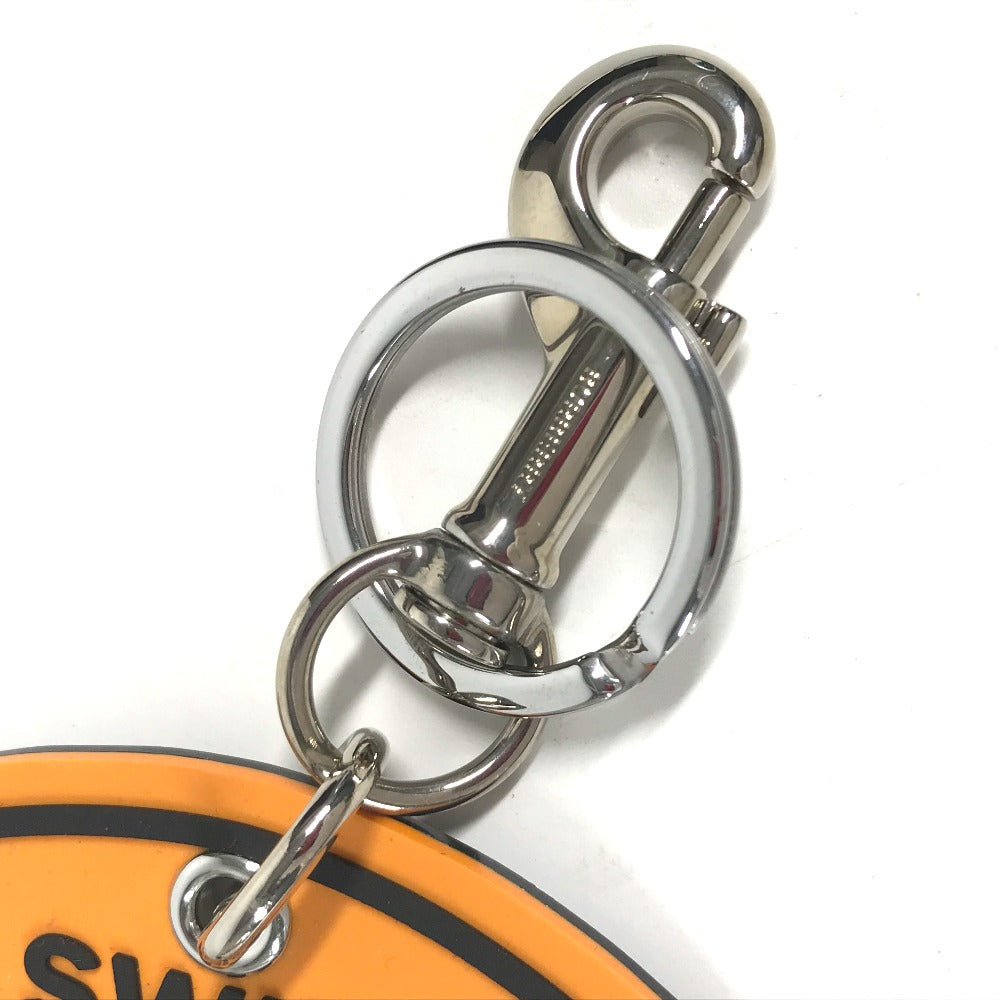 BURBERRY key ring rubber Orange logo shark Women Used Authentic