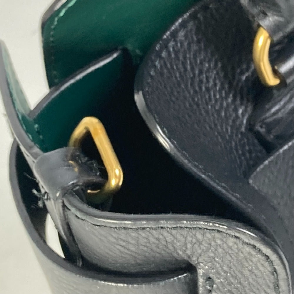 BURBERRY Shoulder Bag 4076733 leather black handbag bag shoulder bag logo belt bag Women Used Authentic