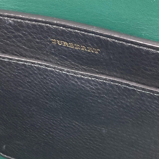 BURBERRY Shoulder Bag 4076733 leather black handbag bag shoulder bag logo belt bag Women Used Authentic