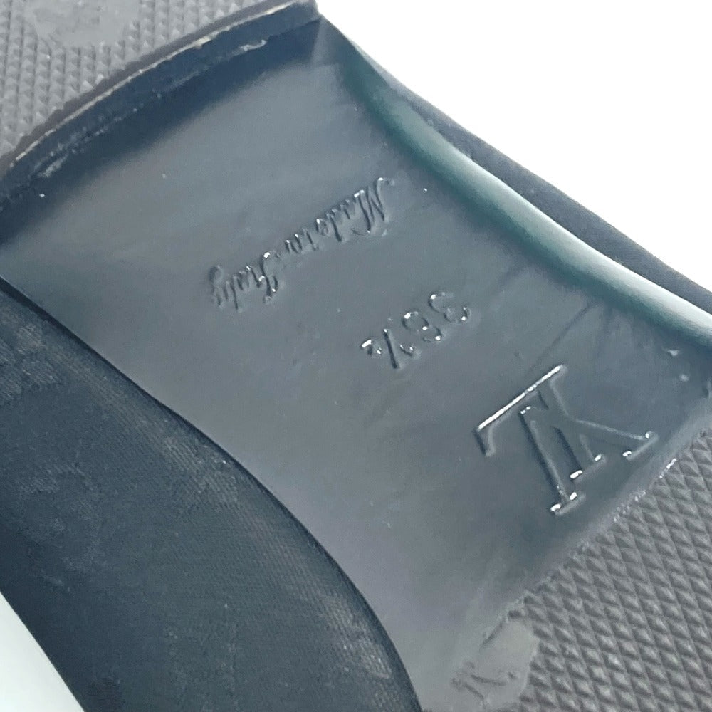 LOUIS VUITTON pumps Patent Leather, Canvas black Vernis Yayoi Kusama collaboration ribbon ribbon dot polka dot 36.5