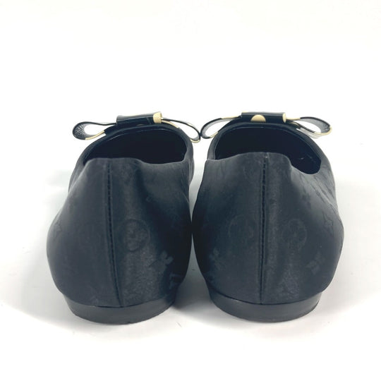 LOUIS VUITTON pumps Patent Leather, Canvas black Vernis Yayoi Kusama collaboration ribbon ribbon dot polka dot 36.5