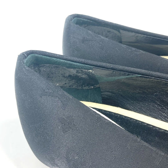 LOUIS VUITTON pumps Patent Leather, Canvas black Vernis Yayoi Kusama collaboration ribbon ribbon dot polka dot 36.5