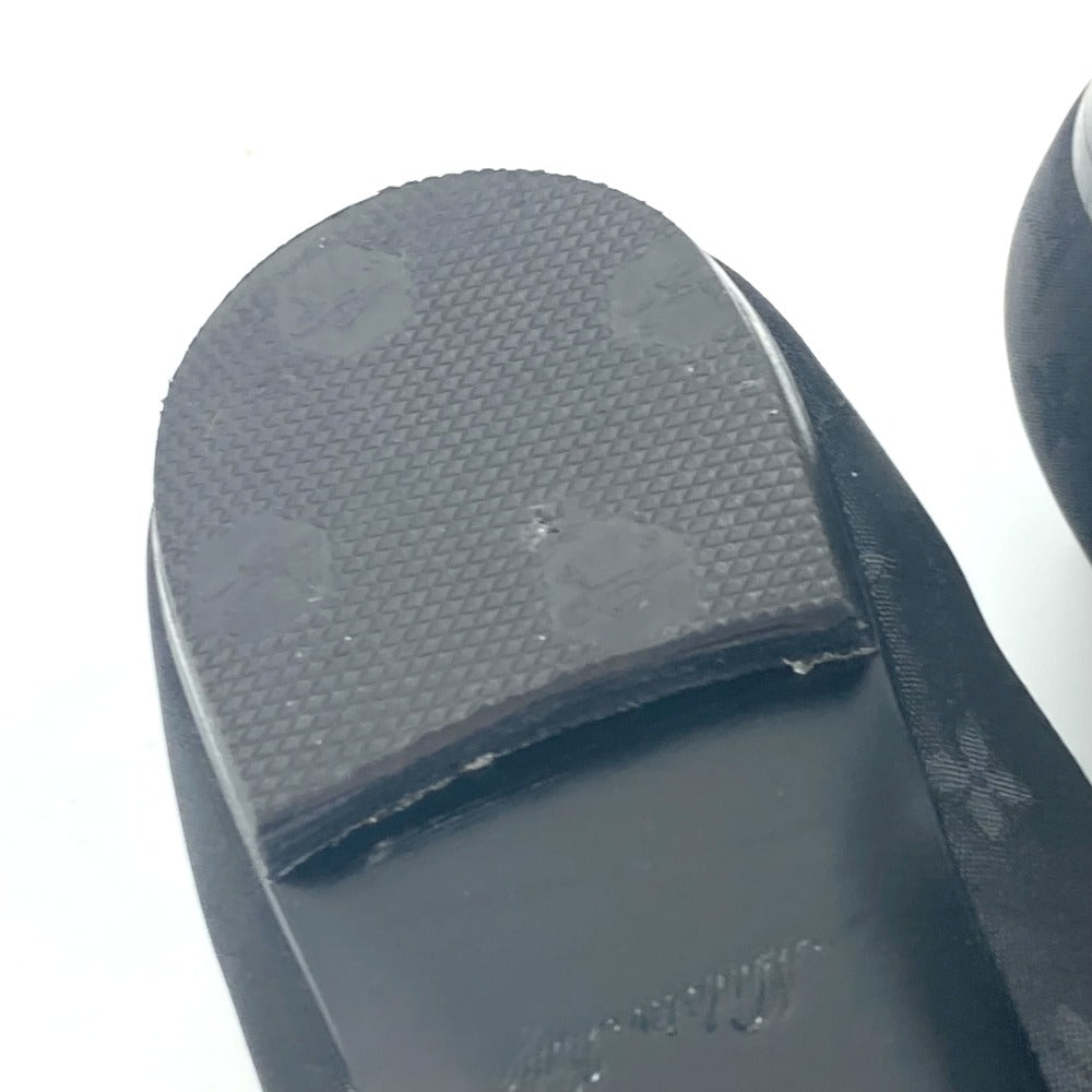 LOUIS VUITTON pumps Patent Leather, Canvas black Vernis Yayoi Kusama collaboration ribbon ribbon dot polka dot 36.5