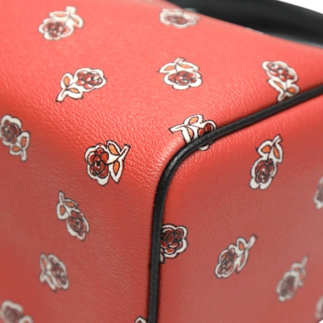 COACH Handbag F55465 leather Orange x Black 2WAYShoulder Bag Crossbody Mini Boston Unused item Women Used Authentic