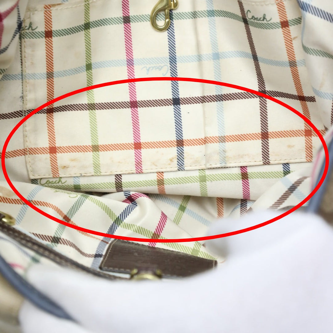 COACH Handbag G0773-11350P canvas Brown Tote Bag Signature canvas Women Used Authentic