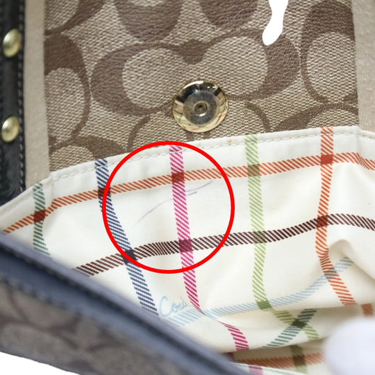 COACH Handbag G0773-11350P canvas Brown Tote Bag Signature canvas Women Used Authentic