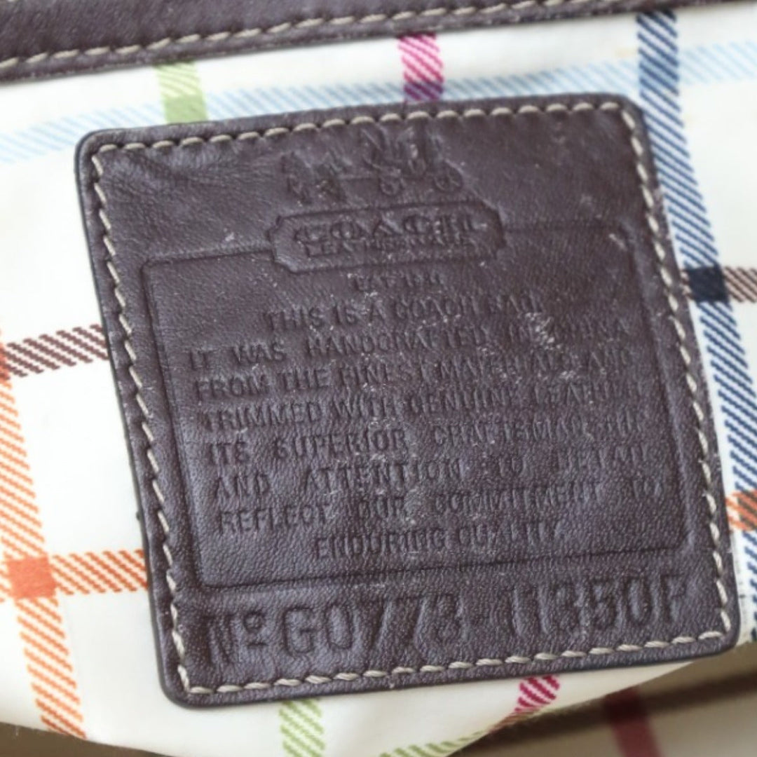 COACH Handbag G0773-11350P canvas Brown Tote Bag Signature canvas Women Used Authentic