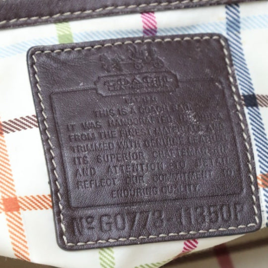 COACH Handbag G0773-11350P canvas Brown Tote Bag Signature canvas Women Used Authentic