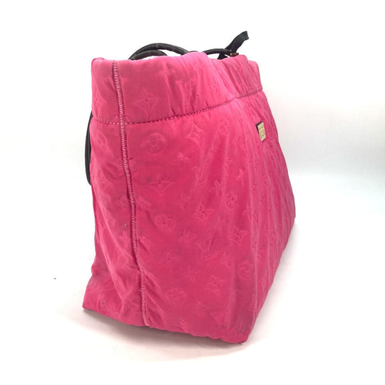 LOUIS VUITTON Tote Bag M92802 microfiber pink 2009 cruise line Scuba MM Women Used Authentic