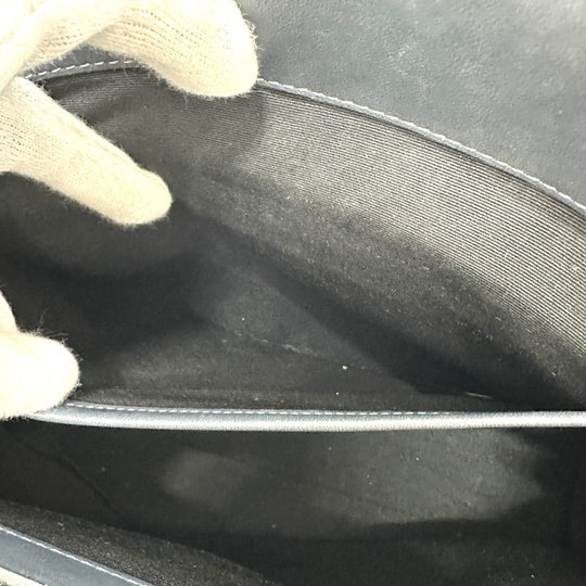 MARC JACOBS Tote Bag leather gray Turn lock Women Used Authentic