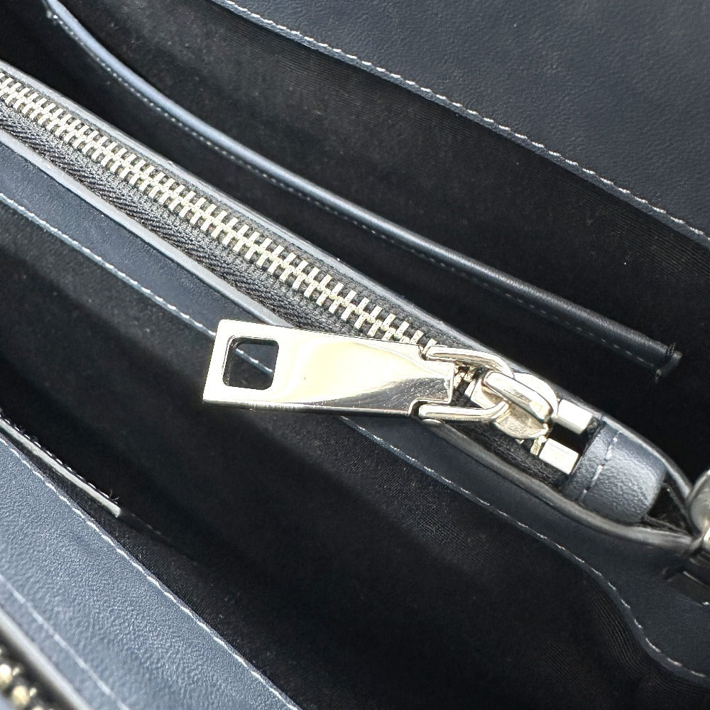 MARC JACOBS Tote Bag leather gray Turn lock Women Used Authentic