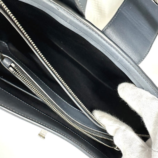 MARC JACOBS Tote Bag leather gray Turn lock Women Used Authentic