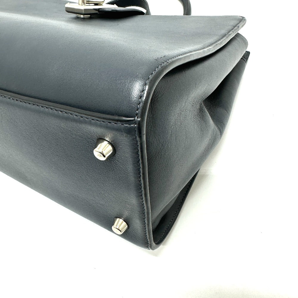 MARC JACOBS Tote Bag leather gray Turn lock Women Used Authentic