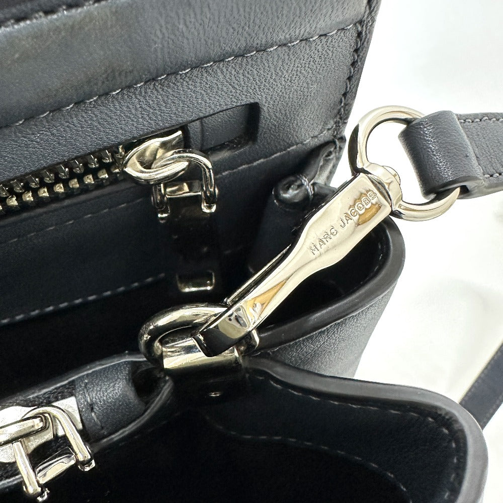 MARC JACOBS Tote Bag leather gray Turn lock Women Used Authentic
