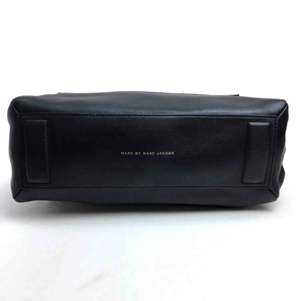 MARC BY MARC JACOBS Handbag leather black Two-tone Bicolor Tote Bag Women Used Authentic