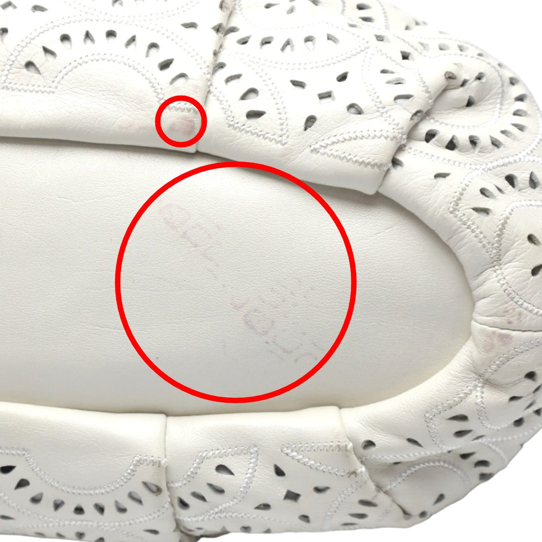 COACH Handbag 16997 leather white Madison Punching 2WAY Leather Cut Op Art Leather Sophia Shirakawa Women Used Authentic