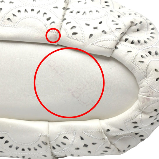 COACH Handbag 16997 leather white Madison Punching 2WAY Leather Cut Op Art Leather Sophia Shirakawa Women Used Authentic