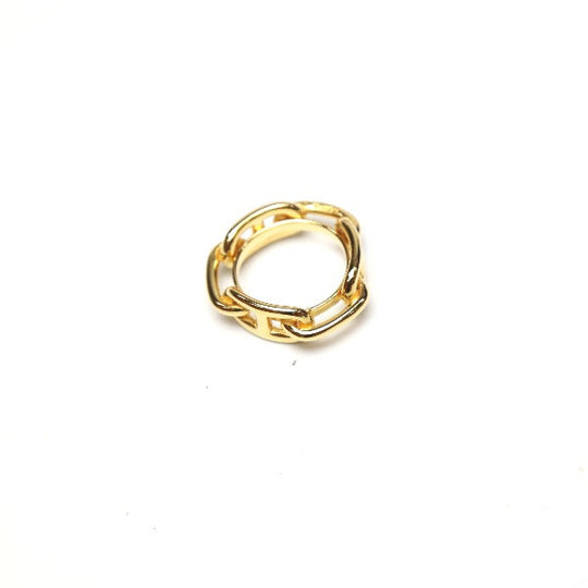HERMES Scarf ring metallic gold 21.5 Chene Dunkle Scarf Scarf ring Women Used Authentic