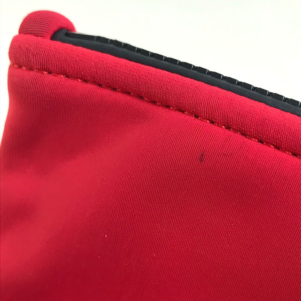 HERMES Pouch polyamide Red Neovan Truth Flat MM Women Used Authentic