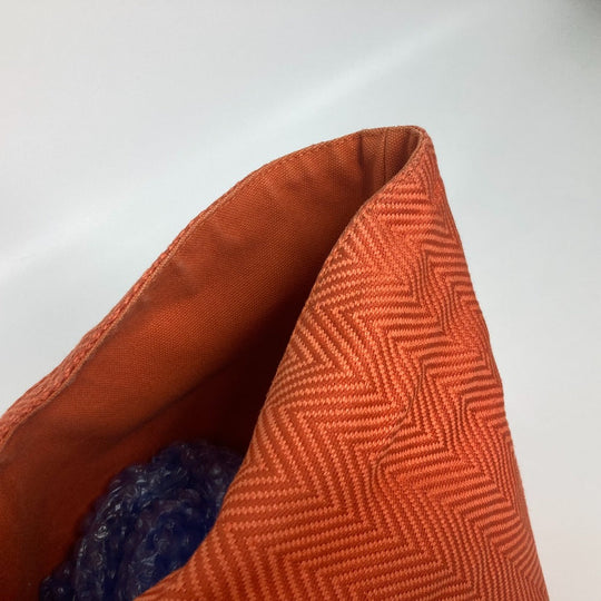 HERMES Shoulder Bag canvas Orange Shoulder Tote Bag Beach Bag Paniedo Plat Rouge PM Women Secondhand Authentic