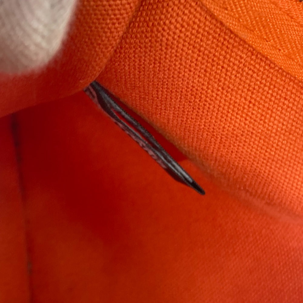 HERMES Shoulder Bag canvas Orange Shoulder Tote Bag Beach Bag Paniedo Plat Rouge PM Women Secondhand Authentic