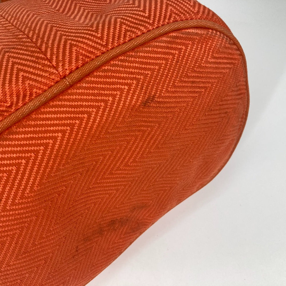 HERMES Shoulder Bag canvas Orange Shoulder Tote Bag Beach Bag Paniedo Plat Rouge PM Women Secondhand Authentic