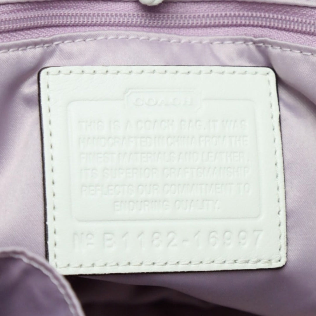 COACH Handbag 16997 leather white Madison Punching 2WAY Leather Cut Op Art Leather Sophia Shirakawa Women Used Authentic