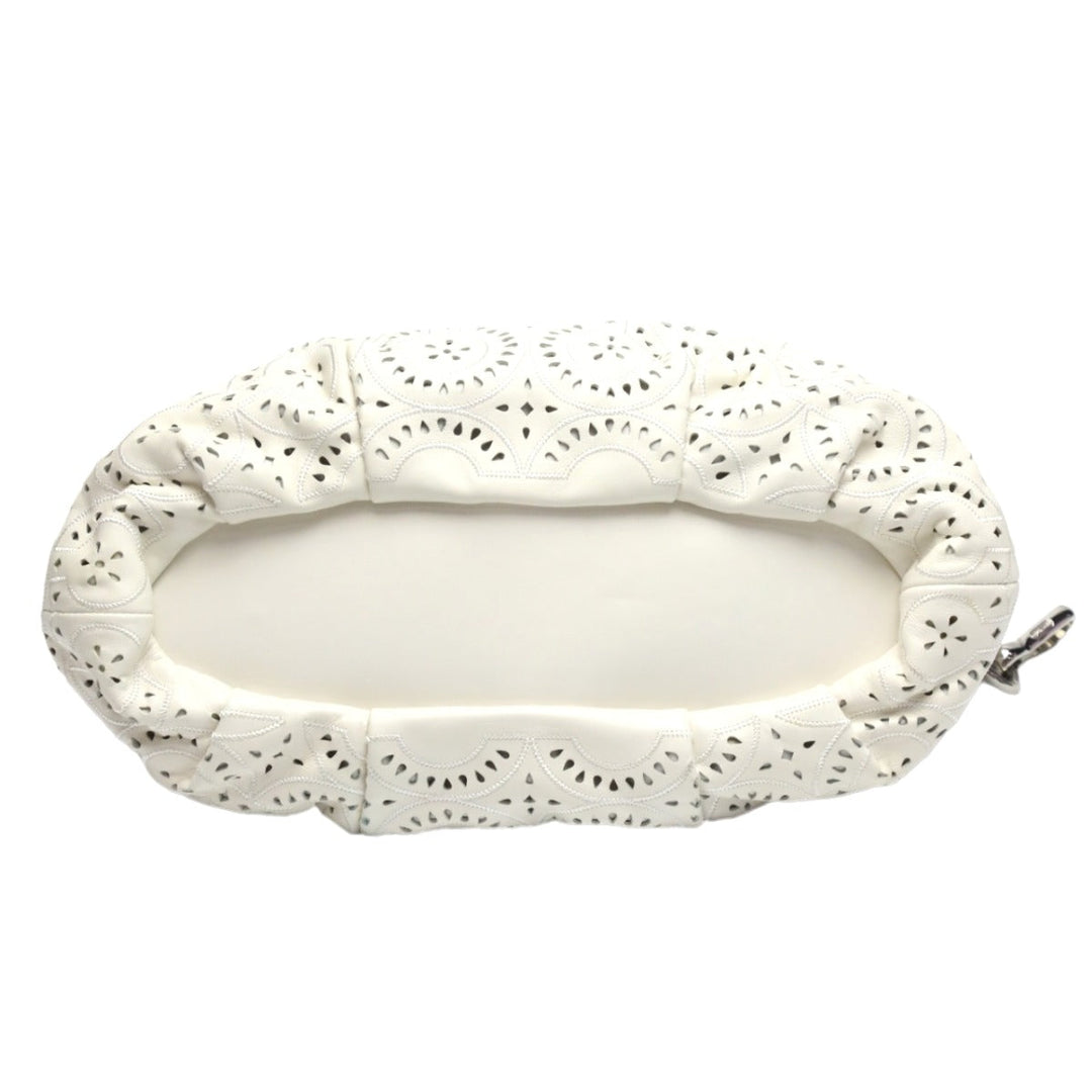 COACH Handbag 16997 leather white Madison Punching 2WAY Leather Cut Op Art Leather Sophia Shirakawa Women Used Authentic