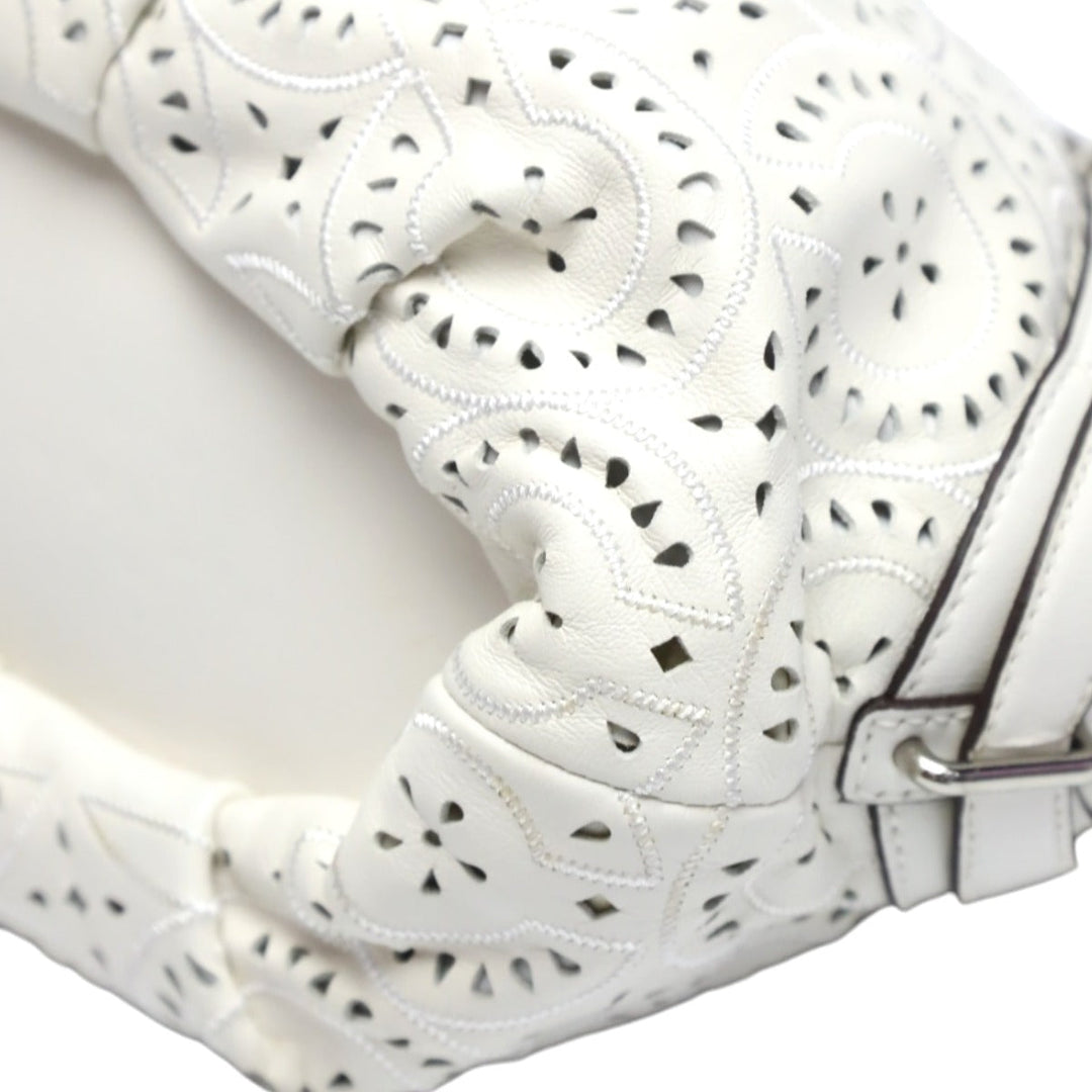 COACH Handbag 16997 leather white Madison Punching 2WAY Leather Cut Op Art Leather Sophia Shirakawa Women Used Authentic