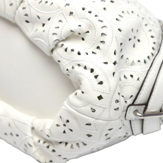 COACH Handbag 16997 leather white Madison Punching 2WAY Leather Cut Op Art Leather Sophia Shirakawa Women Used Authentic