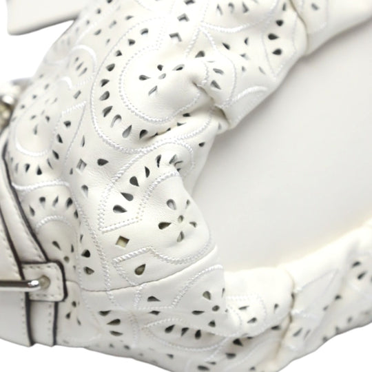 COACH Handbag 16997 leather white Madison Punching 2WAY Leather Cut Op Art Leather Sophia Shirakawa Women Used Authentic