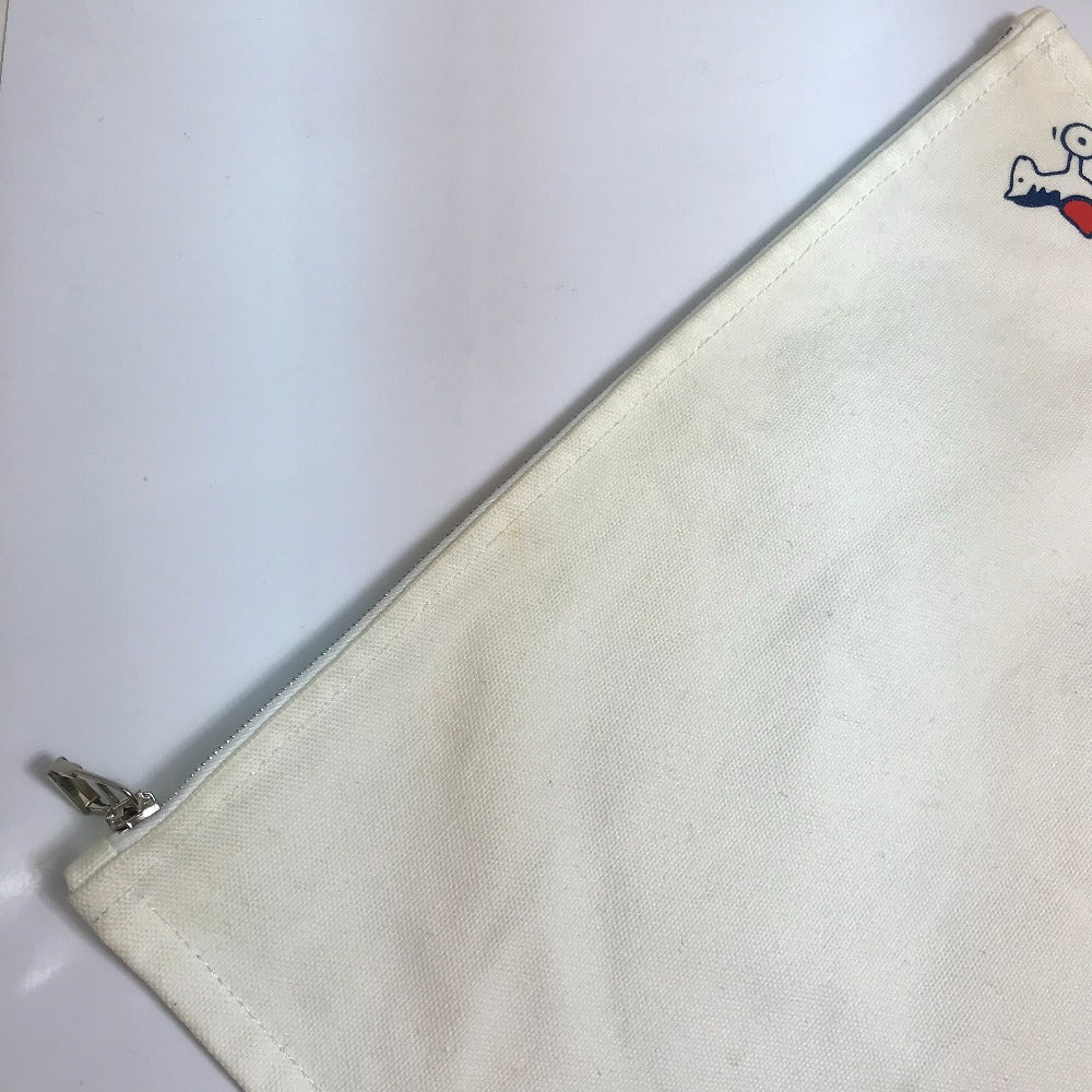 HERMES Pouch cotton off white Horse Adada GM unisex(Unisex) Used Authentic