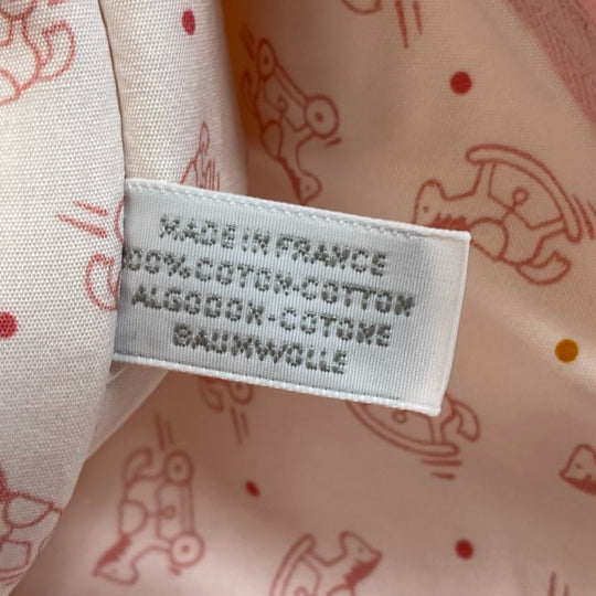 HERMES Pouch cotton pink accessory case Adada Dot GM Women Used Authentic