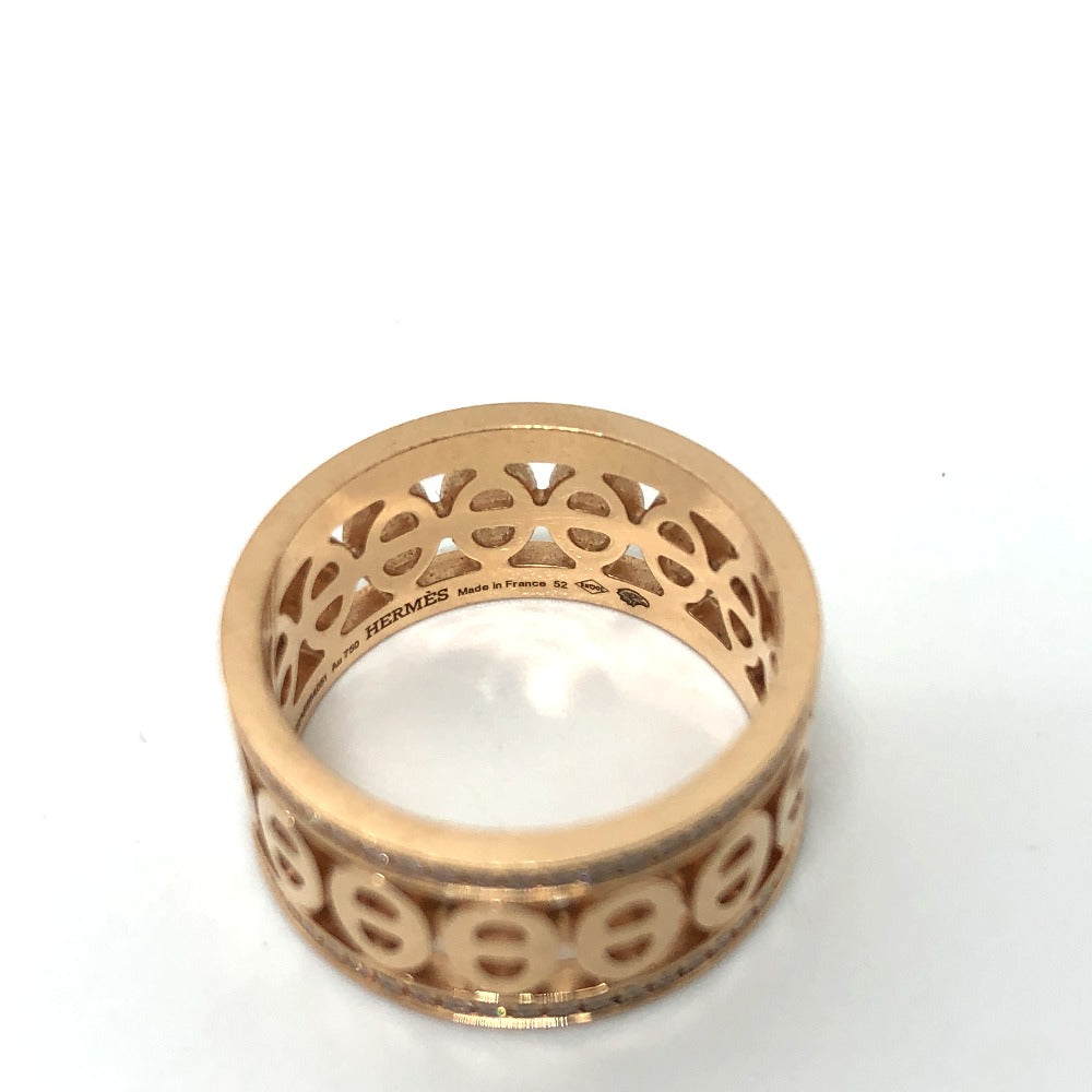 HERMES Ring 22AE054051 18K Pink Gold gold 750PG Chene Dunkle Divine Women 52 Used Authentic