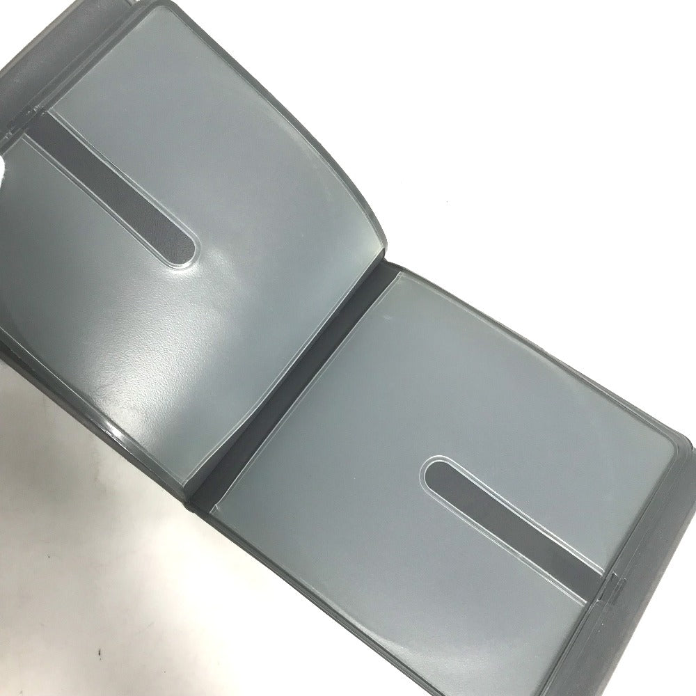 HERMES Pouch leather blue CD DVD case Women Used Authentic