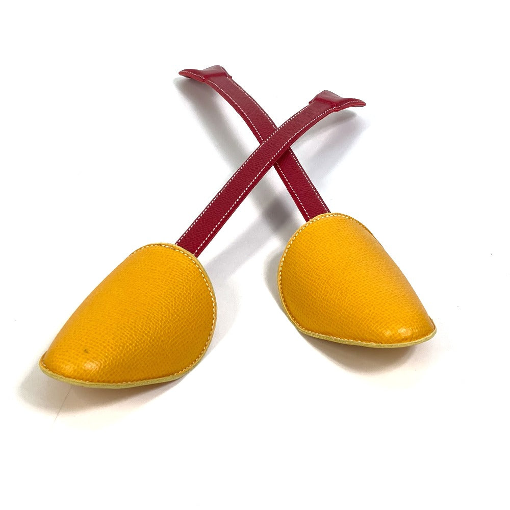 HERMES Other shoes leather Yellow x red Shoes keeper Women(Unisex) Used Authentic