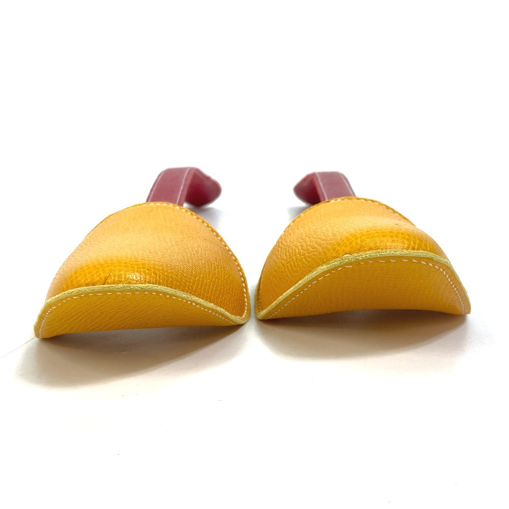 HERMES Other shoes leather Yellow x red Shoes keeper Women(Unisex) Used Authentic