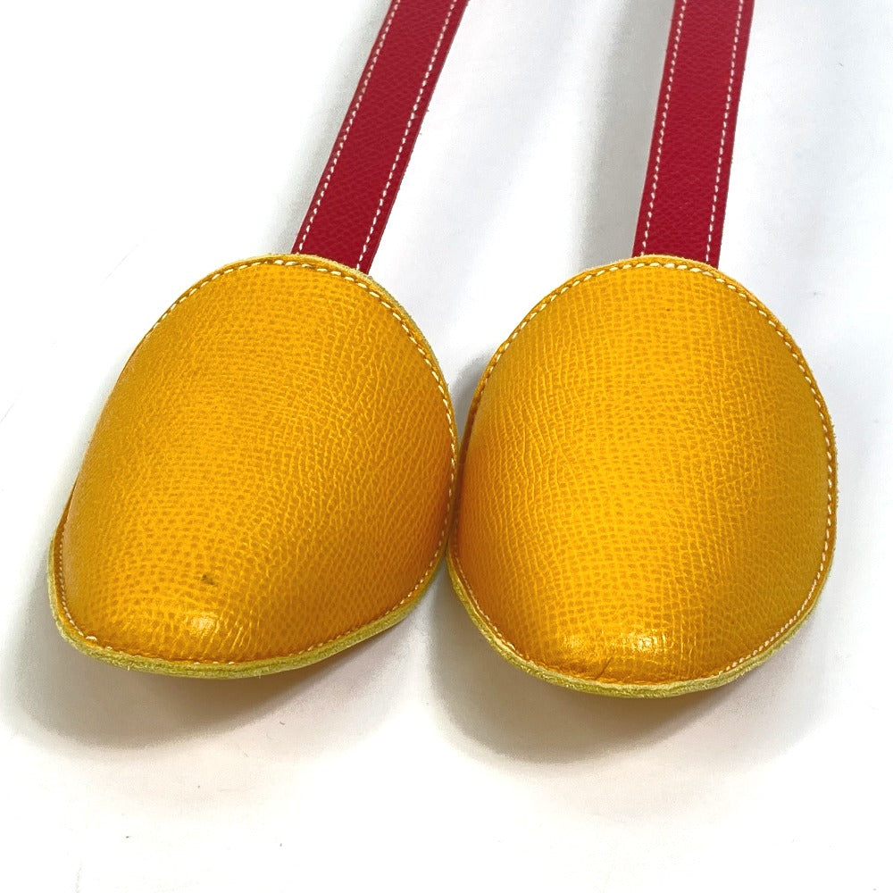 HERMES Other shoes leather Yellow x red Shoes keeper Women(Unisex) Used Authentic