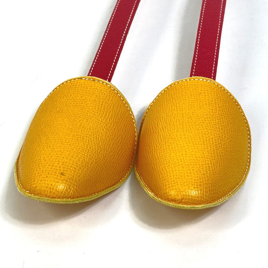 HERMES Other shoes leather Yellow x red Shoes keeper Women(Unisex) Used Authentic