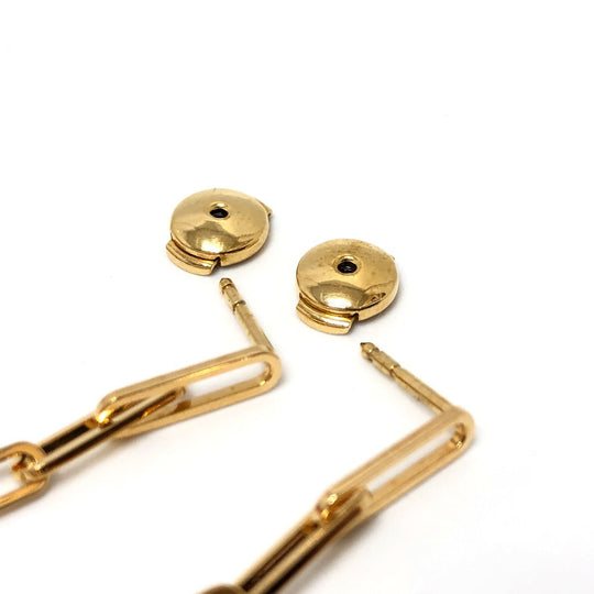 HERMES Pierce 18K gold Accessories Kelly Chene Women Used Authentic