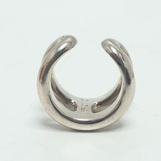 HERMES Ring SV925 Silver Osmos PM Women 50 Used Authentic